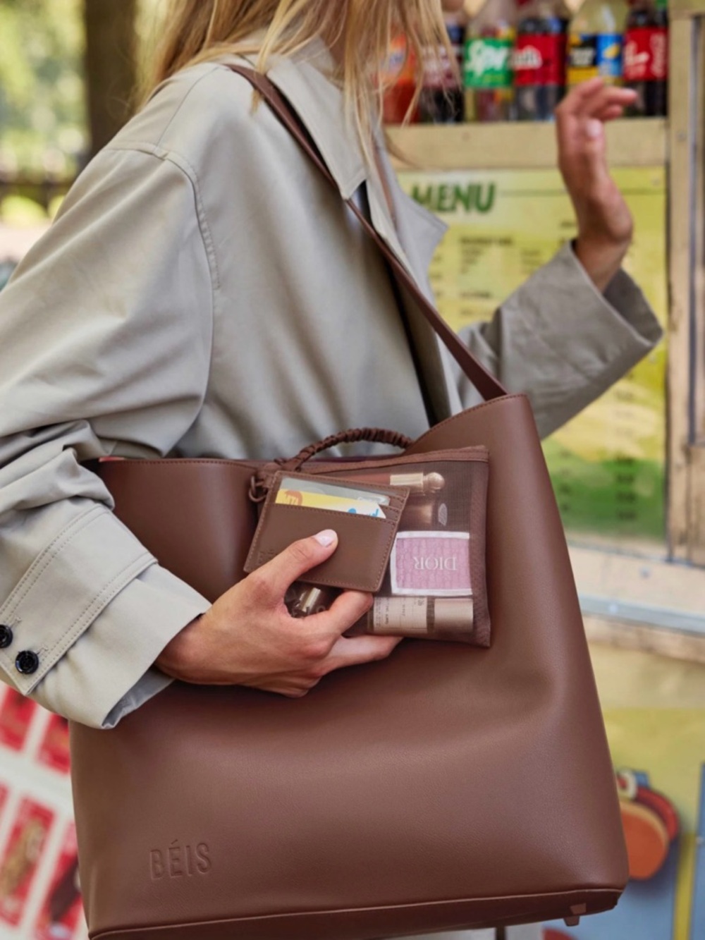 BEIS Essential Tote in Maple - Picture 3 of 4